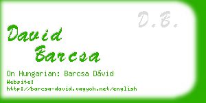 david barcsa business card